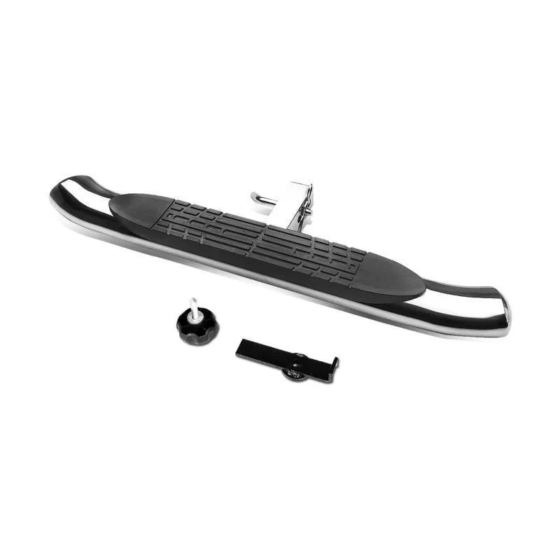 HS36OVSS – BLACK HORSE Truck Step, Hitch Mount Fits 2 Inch Receiver 4 Inch Oval Tubular Polished Stainless Steel